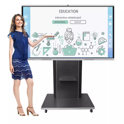 4MM tempered explosion proof glass 4K Smart Interactive Board For School