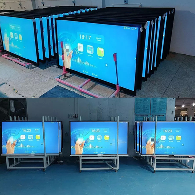 4MM tempered explosion proof glass 4K Smart Interactive Board For School