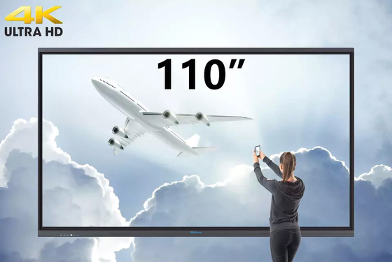 placa interativa do tela táctil do tela plano de Smart da exposição de 110inch 4K